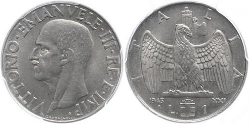 1 Lira Kingdom of Italy (1861-1946) Stahl 