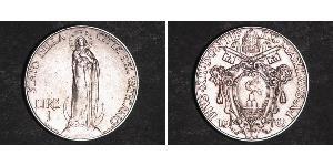 1 Lira Vatican (1926-) Stainless steel Pope Pius XII  (1876 - 1958)