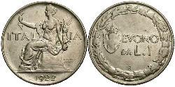 1 Ліра Kingdom of Italy (1861-1946) Нікель 