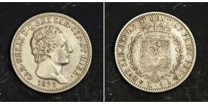 1 Lira Italian city-states 銀 卡洛·費利切