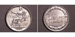 1 Lira 意大利王國 (1861-1946) 镍 