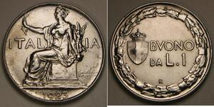 1 Lira 意大利王國 (1861-1946) 镍 