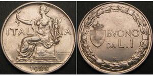 1 Lira 意大利王國 (1861-1946) 镍 