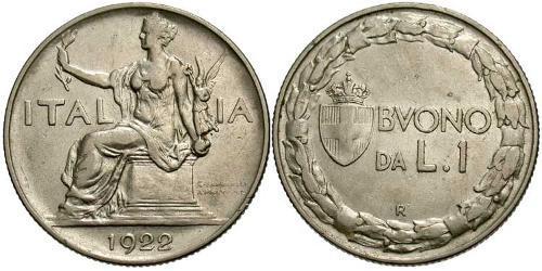 1 Lira 意大利王國 (1861-1946) 镍 