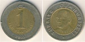 1 Lira 土耳其 黃銅/镍 