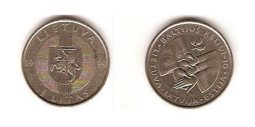 1 Litas Lithuania (1991 - ) Copper/Nickel 