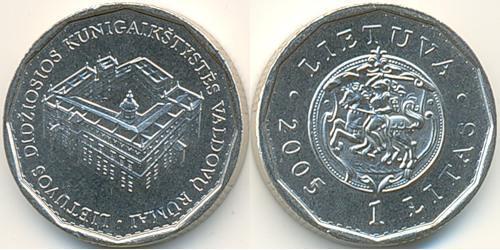 1 Litas Litauen (1991 - ) Kupfer/Nickel 