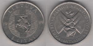 1 Litas Lituania (1991 - ) Níquel/Cobre 