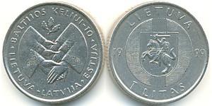 1 Litas Lituania (1991 - ) Rame/Nichel 