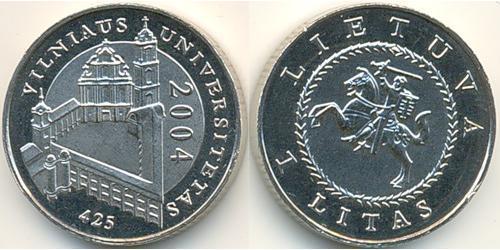 1 Litas Lituania (1991 - ) Rame/Nichel 