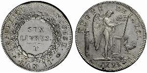 1 Livre Première République française  (1792-1804) Argent 