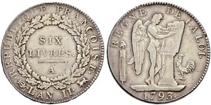 1 Livre Primera República Francesa  (1792-1804) Plata 
