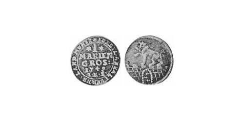 1 Mariengroschen Anhalt-Bernburg (1603 - 1863) Vellón Plata Victor Frederick, Prince of Anhalt-Bernburg (1700 – 1765)