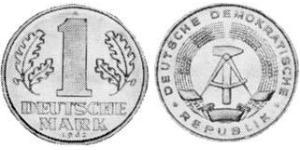 1 Mark Repubblica Democratica Tedesca (1949-1990) Alluminio 
