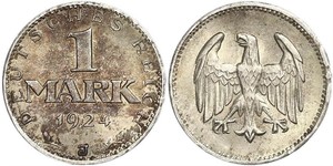 1 Mark République de Weimar (1918-1933) Argent 