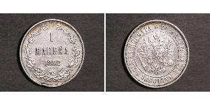 1 Mark Granducato di Finlandia (1809 - 1917) Argento Nicola II (1868-1918)