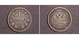 1 Mark Granducato di Finlandia (1809 - 1917) Argento Alessandro II (1818-1881)