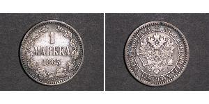 1 Mark Granducato di Finlandia (1809 - 1917) Argento Alessandro II (1818-1881)