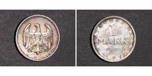 1 Mark Repubblica di Weimar (1918-1933) Argento 