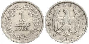 1 Mark Repubblica di Weimar (1918-1933) Argento 