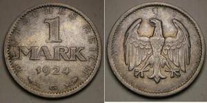 1 Mark Repubblica di Weimar (1918-1933) Argento 