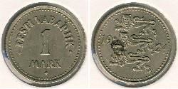 1 Mark Estonia (1991 - ) Bronze/Nickel 