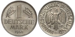 1 Mark Geschichte der Bundesrepublik Deutschland (1949-1990) Kupfer/Nickel 