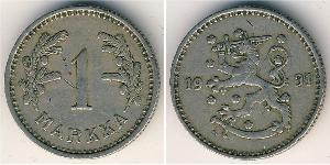 1 Mark Finland (1917 - ) Nickel 