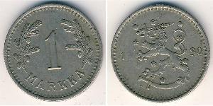1 Mark Finlande (1917 - ) Nickel 