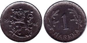 1 Mark Finlande (1917 - ) Nickel 