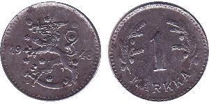 1 Mark Finlande (1917 - ) Nickel 