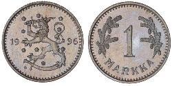 1 Mark Finland (1917 - ) Nickel 