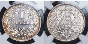 1 Mark Imperio alemán (1871-1918) Plata Wilhelm II, German Emperor (1859-1941)