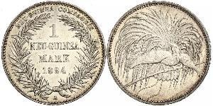 1 Mark Nueva Guinea Plata 