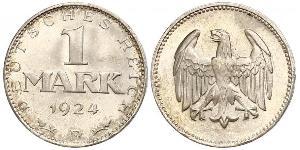 1 Mark República de Weimar (1918-1933) Plata 