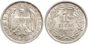 1 Mark República de Weimar (1918-1933) Plata 