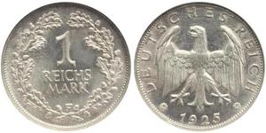 1 Mark República de Weimar (1918-1933) Plata 