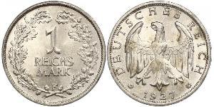 1 Mark República de Weimar (1918-1933) Plata 