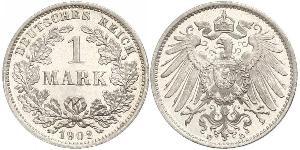 1 Mark Deutsches Kaiserreich (1871-1918) Silber Wilhelm II, German Emperor (1859-1941)