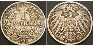 1 Mark Deutsches Kaiserreich (1871-1918) Silber 