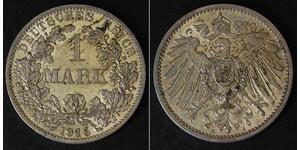 1 Mark Deutsches Kaiserreich (1871-1918) Silber Wilhelm II, German Emperor (1859-1941)