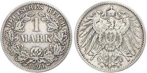 1 Mark Deutsches Kaiserreich (1871-1918) Silber 