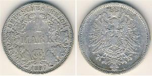 1 Mark Deutsches Kaiserreich (1871-1918) Silber Wilhelm II, German Emperor (1859-1941)