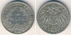 1 Mark German Empire (1871-1918) Silver Wilhelm II, German Emperor (1859-1941)