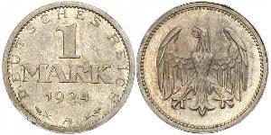 1 Mark Weimar Republic (1918-1933) Silver 