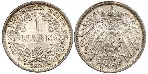1 Mark 德意志帝國 (1871 - 1918) 銀 威廉二世 (德国)