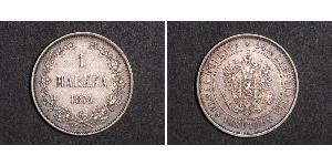 1 Mark 芬兰大公国 (1809 - 1917) 銀 尼古拉二世 (俄罗斯) (1868-1918)