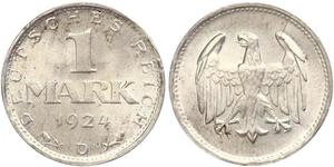 1 Mark 魏瑪共和國 (1919 - 1933) 銀 