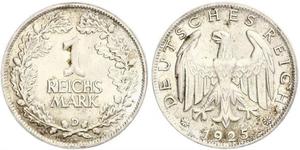 1 Mark 魏瑪共和國 (1919 - 1933) 銀 