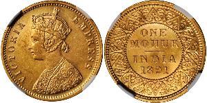1 Mohur Britisch-Indien (1858-1947) Gold Victoria (1819 - 1901)